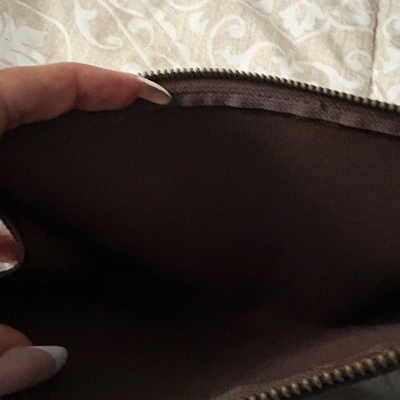 Authentic Louis Vuitton brown poche toilette vintage Monogram Clutch Wristlet - Picture 12 of 14